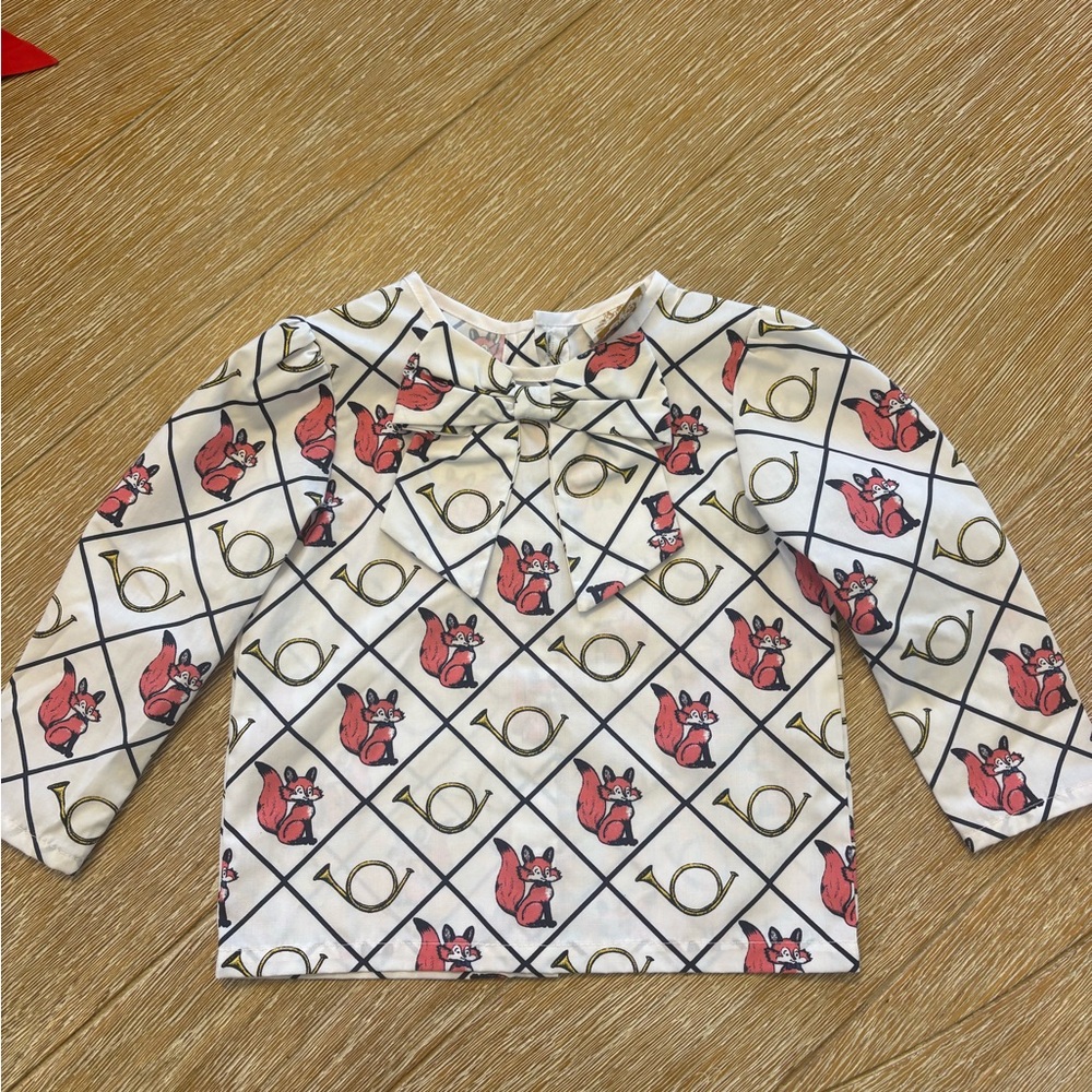 The Beaufort Bonnet Company Fox Print bow top